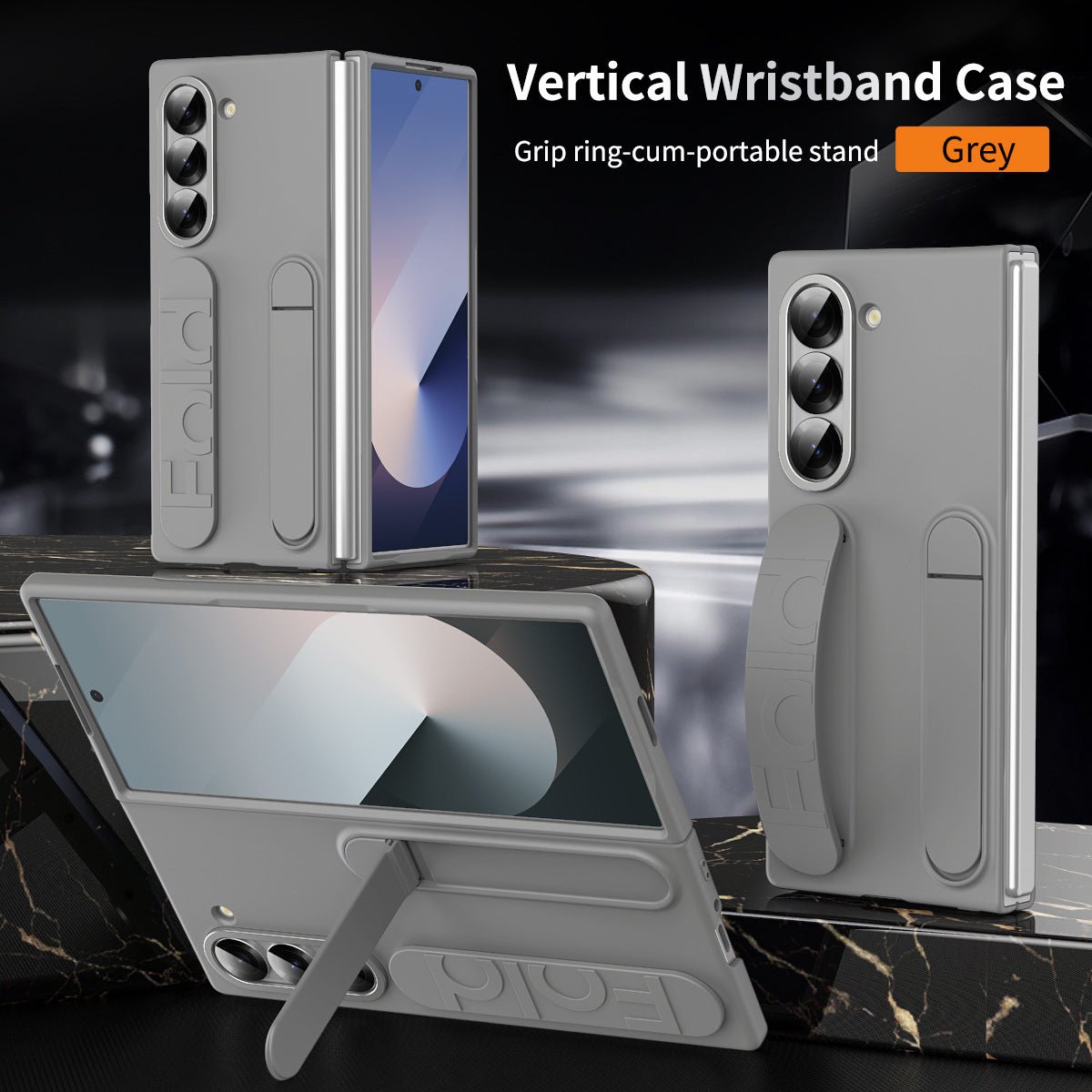 Suitable for Samsung zfold 6 phone case FOLD5 folding official vertical wristband case film integrated anti fall protective case - PhoneStyle