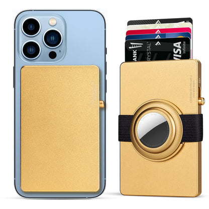 TOYFID All - Aluminum Pop Up Slide Rfid Slim Card Holder Wallet With Airtag Holder - PhoneStyle