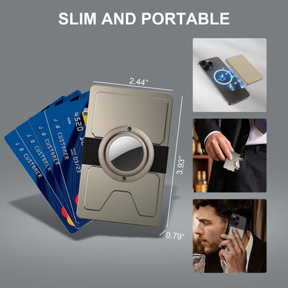 TOYFID All - Aluminum Pop Up Slide Rfid Slim Card Holder Wallet With Airtag Holder - PhoneStyle