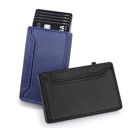 TOYFID Wallet With PU Leather Cover,Aluminum Alloy Pop Up Wallet Holder Card - PhoneStyle